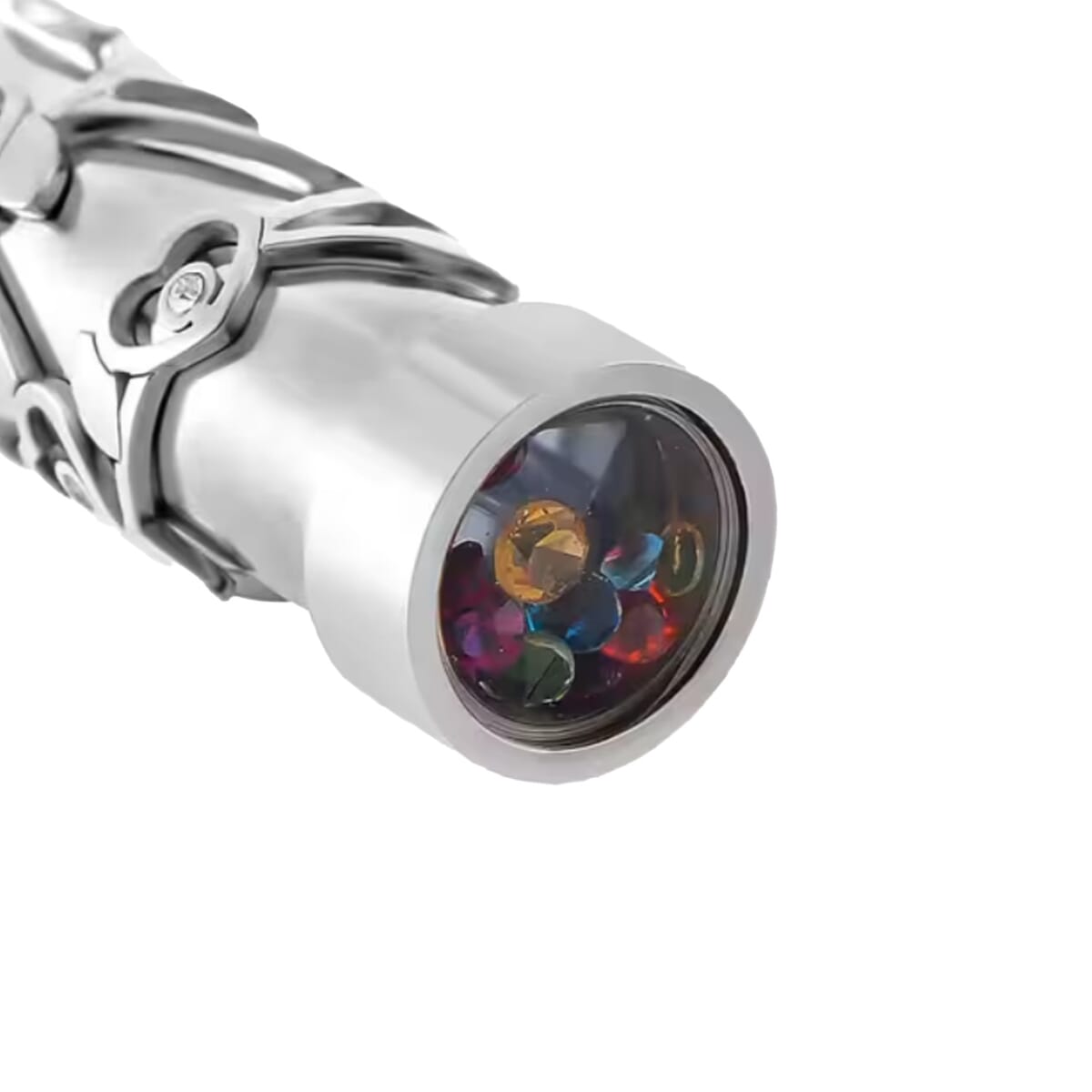 Simulated Multi Color Diamond 0.80 ctw Kaleidoscope Pendant Necklace in Stainless Steel 30-32 Inches image number 7