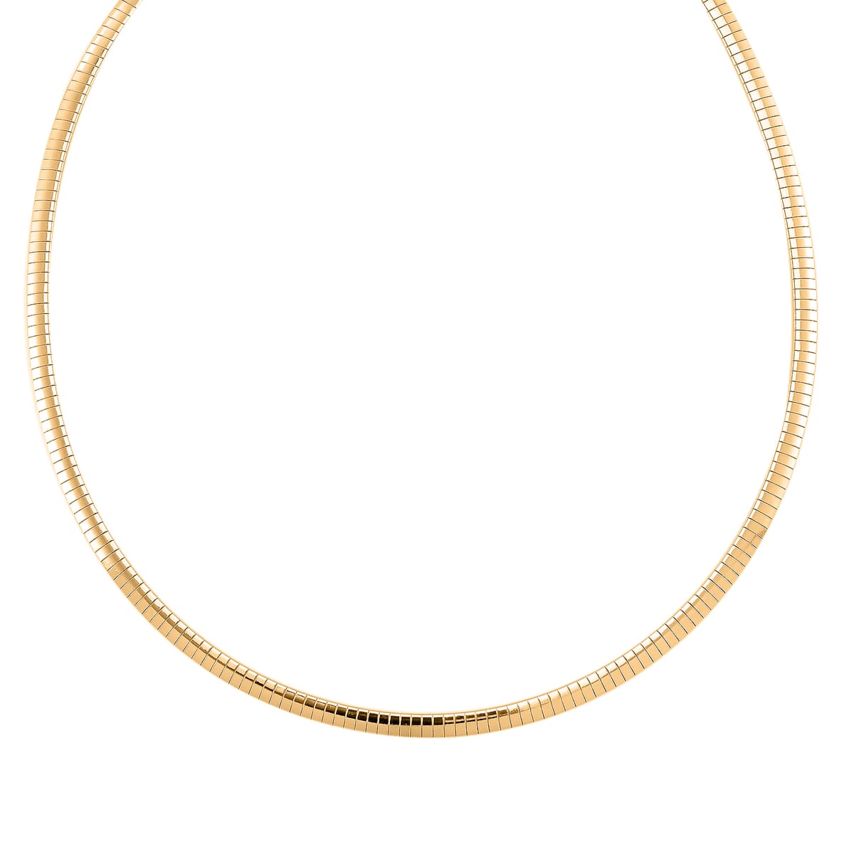 Omega Chain Necklace 24-26 Inches in ION Plated Yellow Gold Stainless Steel image number 2