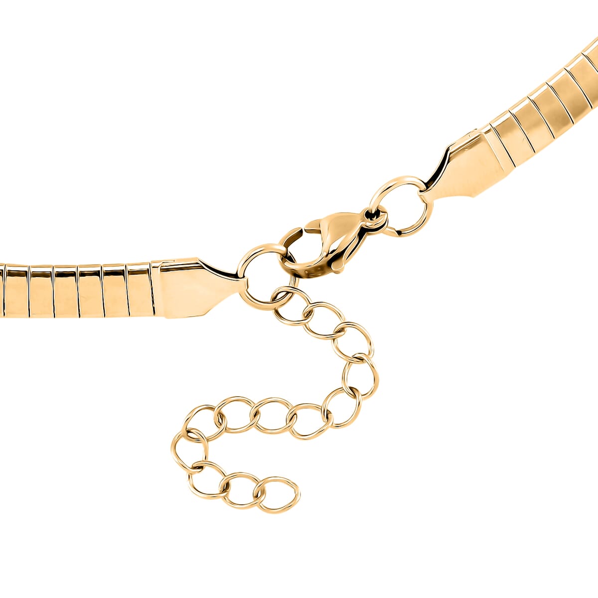 Omega Chain Necklace 24-26 Inches in ION Plated Yellow Gold Stainless Steel image number 3