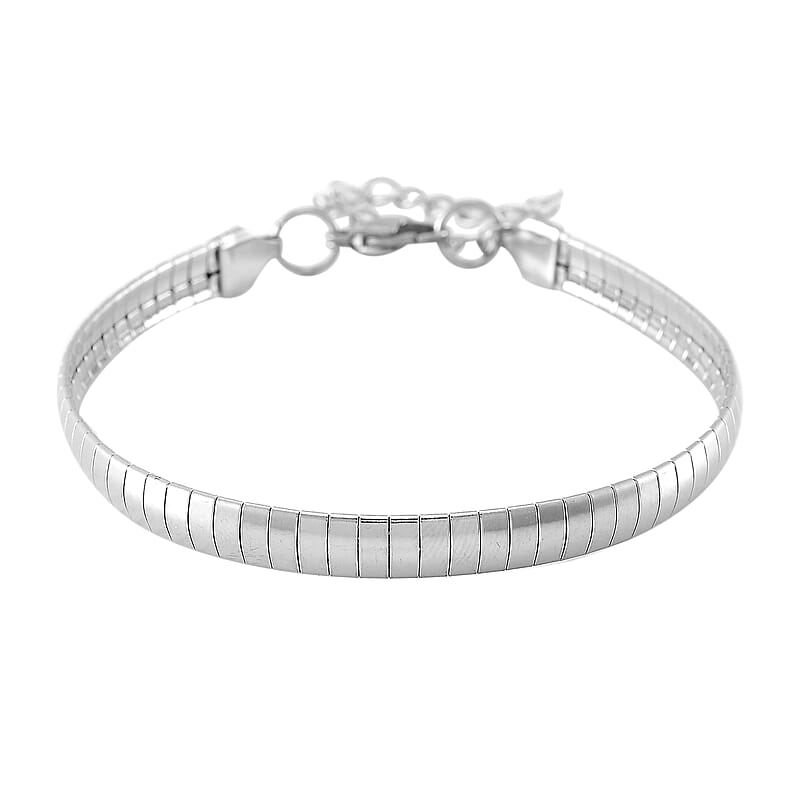 Omega Chain Bracelet in Stainless Steel (8-9.5In)