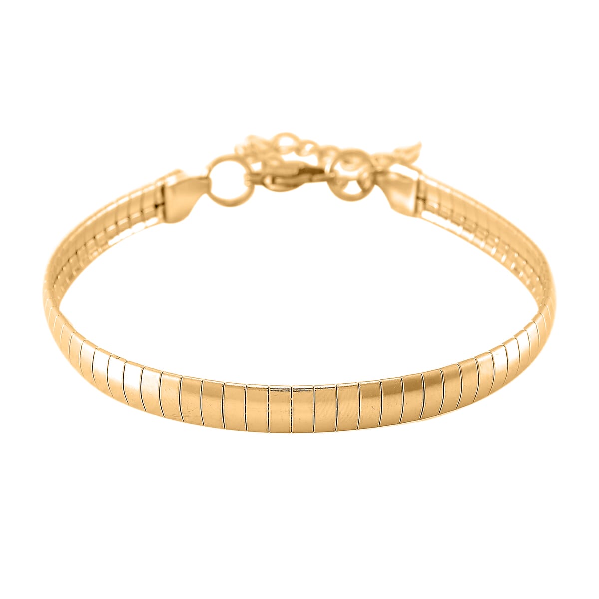One Time Only Omega Chain Bracelet in ION Plated YG Stainless Steel (8-9.5In) image number 0