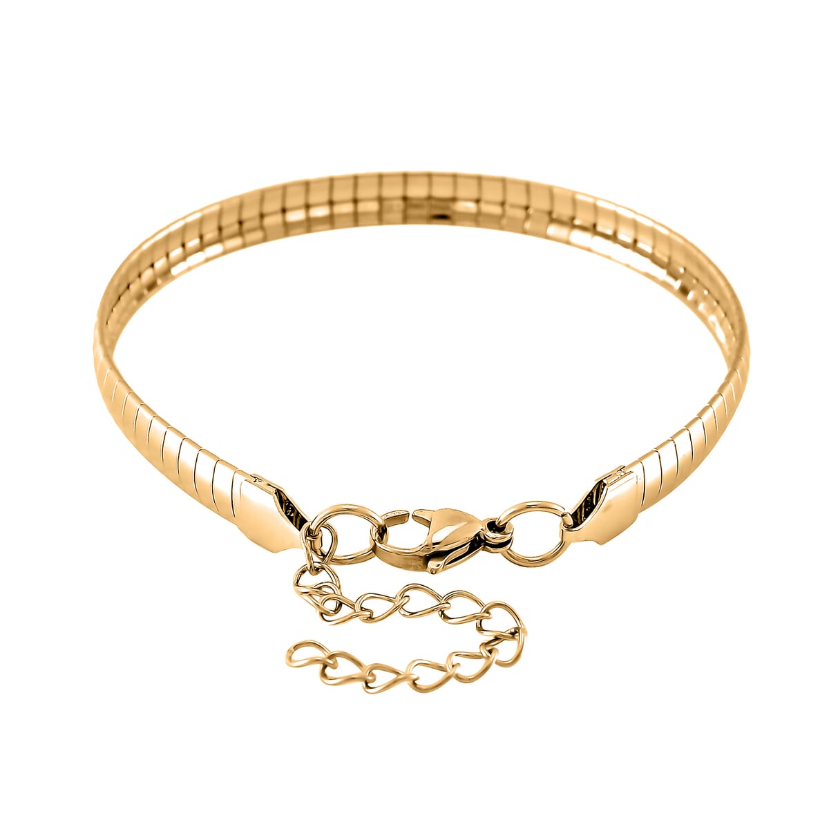 One Time Only Omega Chain Bracelet in ION Plated YG Stainless Steel (8-9.5In) image number 2