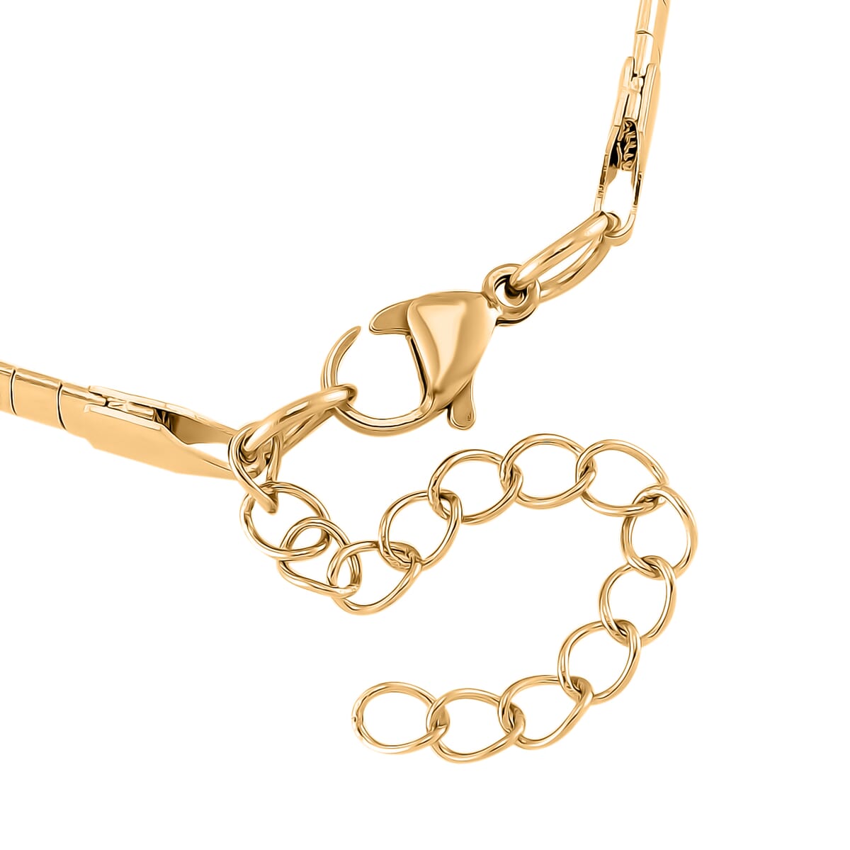 One Time Only Omega Chain Bracelet in ION Plated YG Stainless Steel (8-9.5In) image number 3