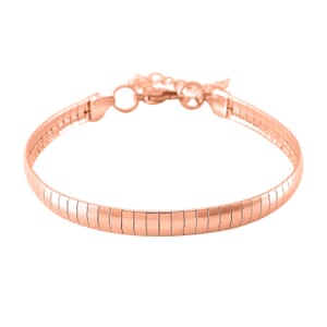 One Time Only Omega Chain Bracelet in ION Plated RG Stainless Steel (8-9.5In)