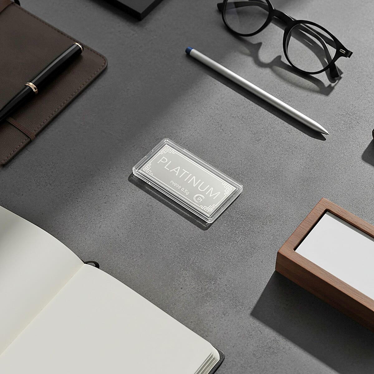 999 Platinum Dragon and Phoenix Emboss Sheet 500mg image number 1