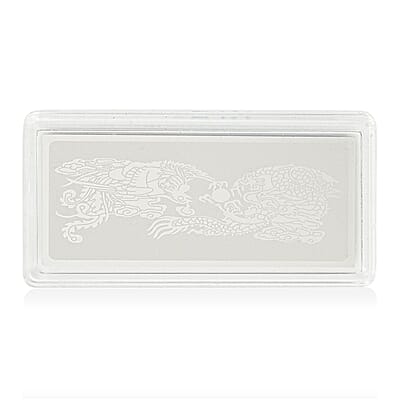 999 Platinum Dragon and Phoenix Emboss Sheet 500mg