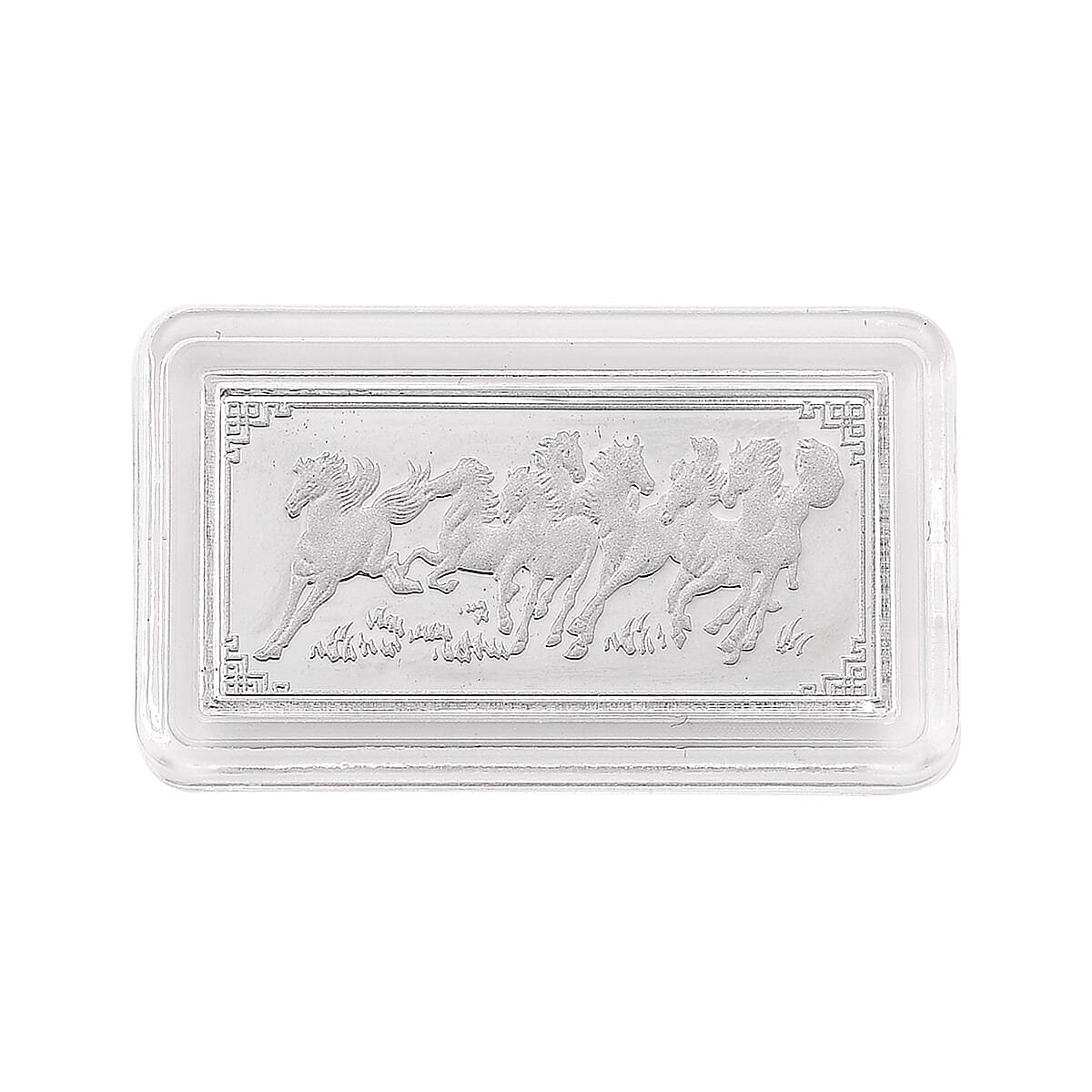 999 Platinum Seven Horse Emboss Bar