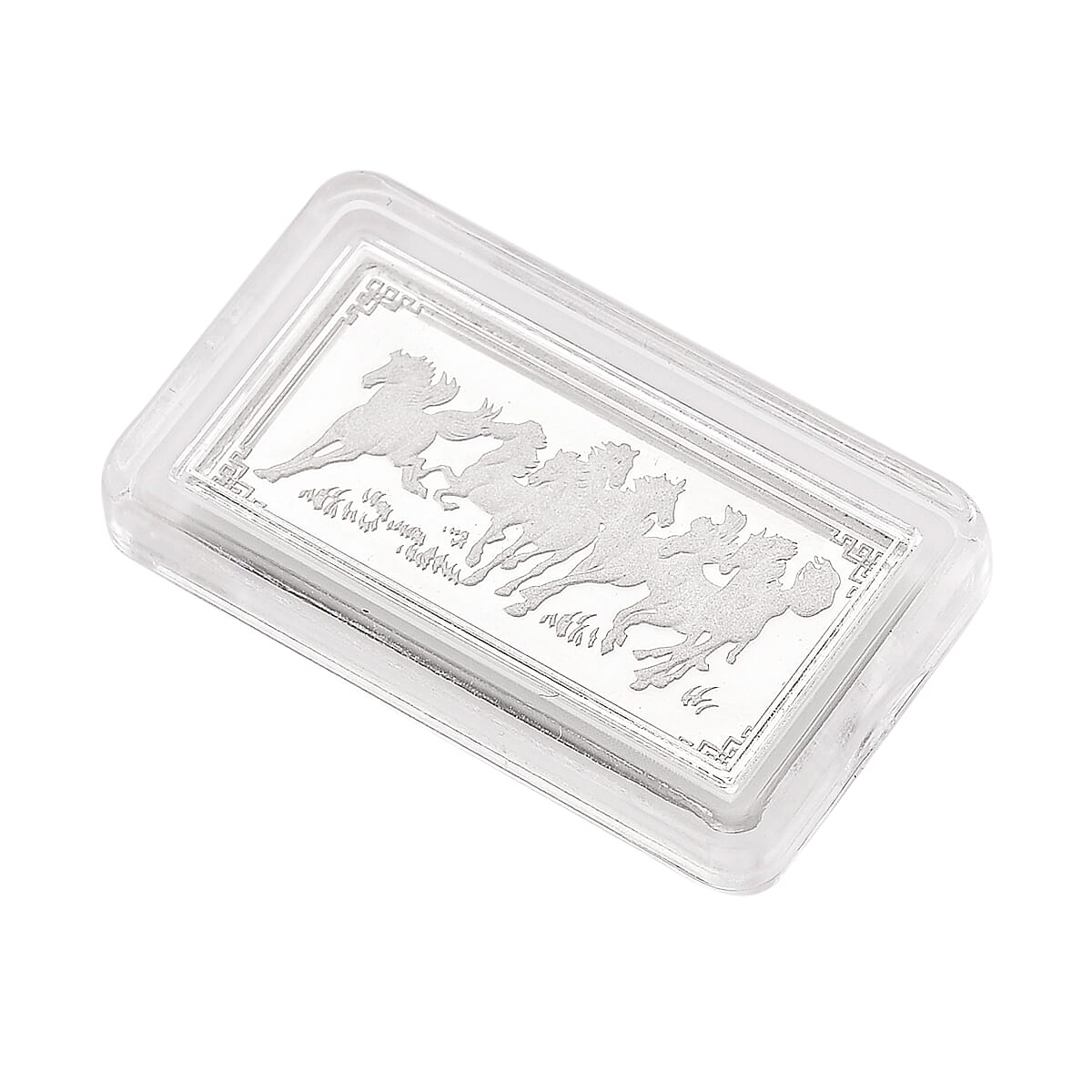 999 Platinum Seven Horse Emboss Bar