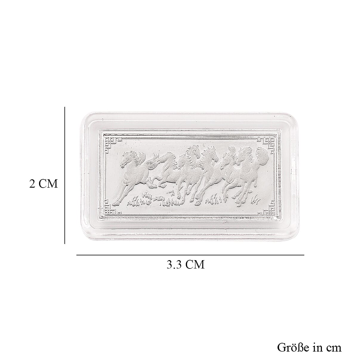 999 Platinum Seven Horse Emboss Bar