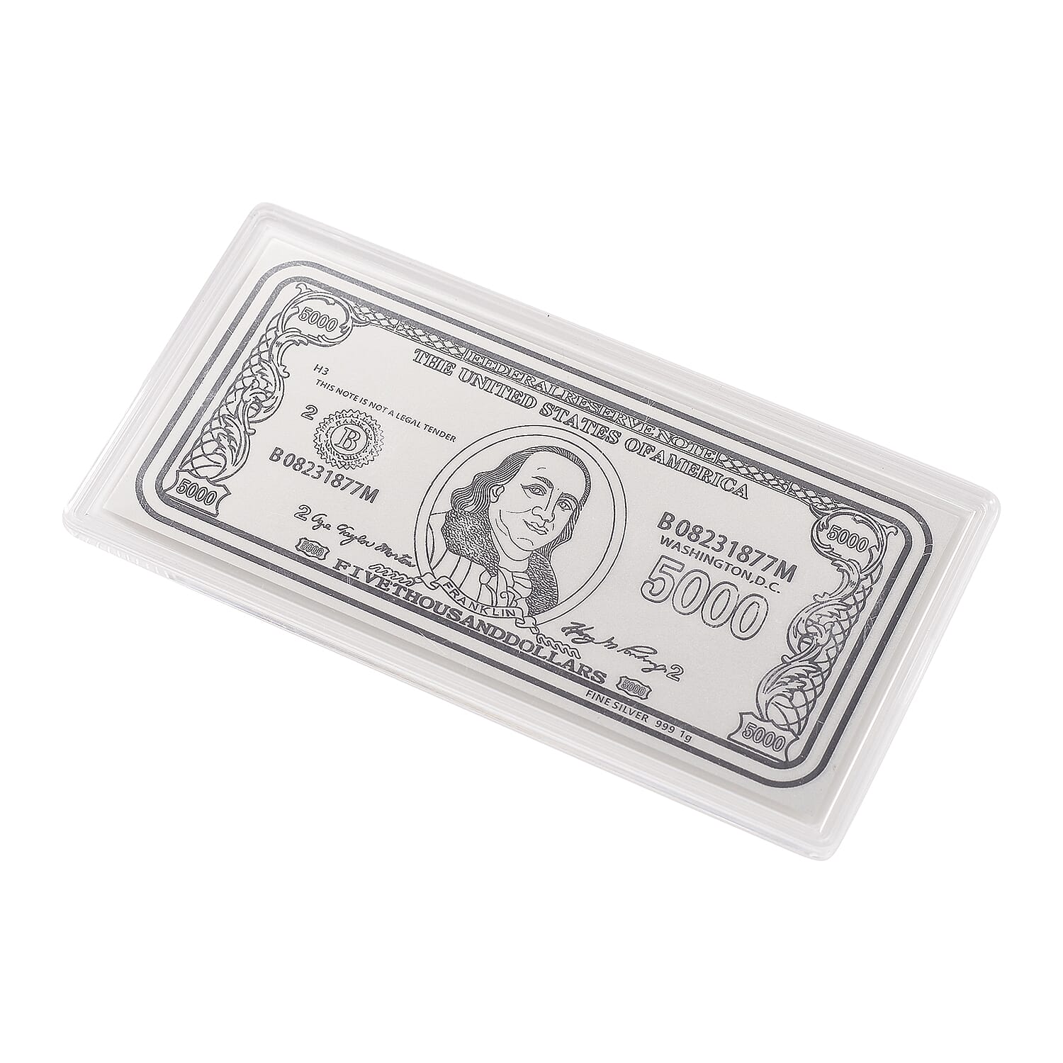 999 Fine Silver Currency Sheet 103mmx49mm (1g)