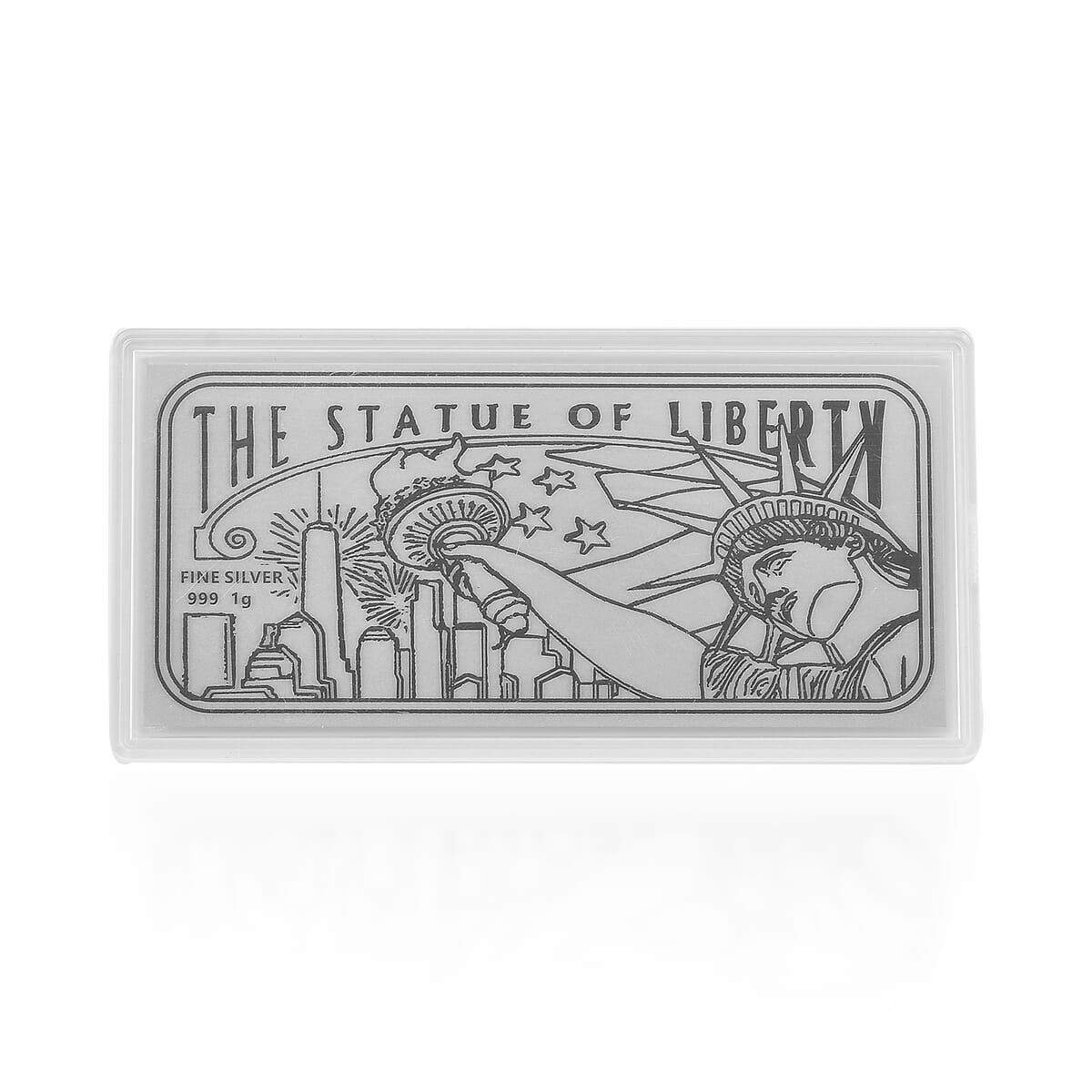 999 Fine Silver Statue of Liberty Sheet 103mmx49mm (1g) image number 0