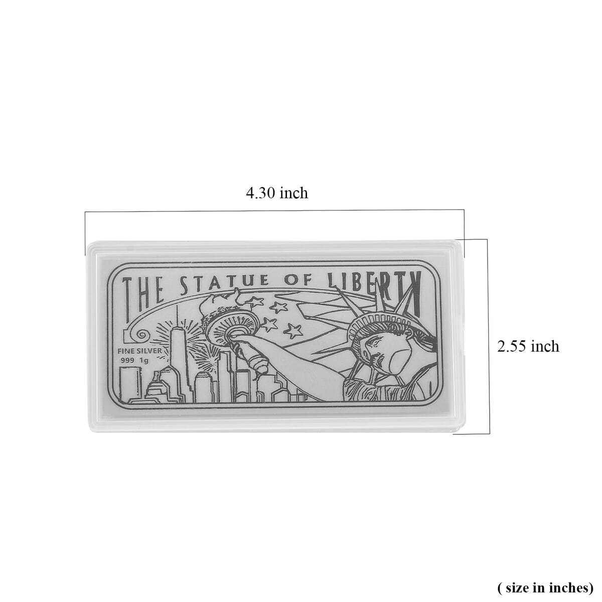 999 Fine Silver Statue of Liberty Sheet 103mmx49mm (1g) image number 3
