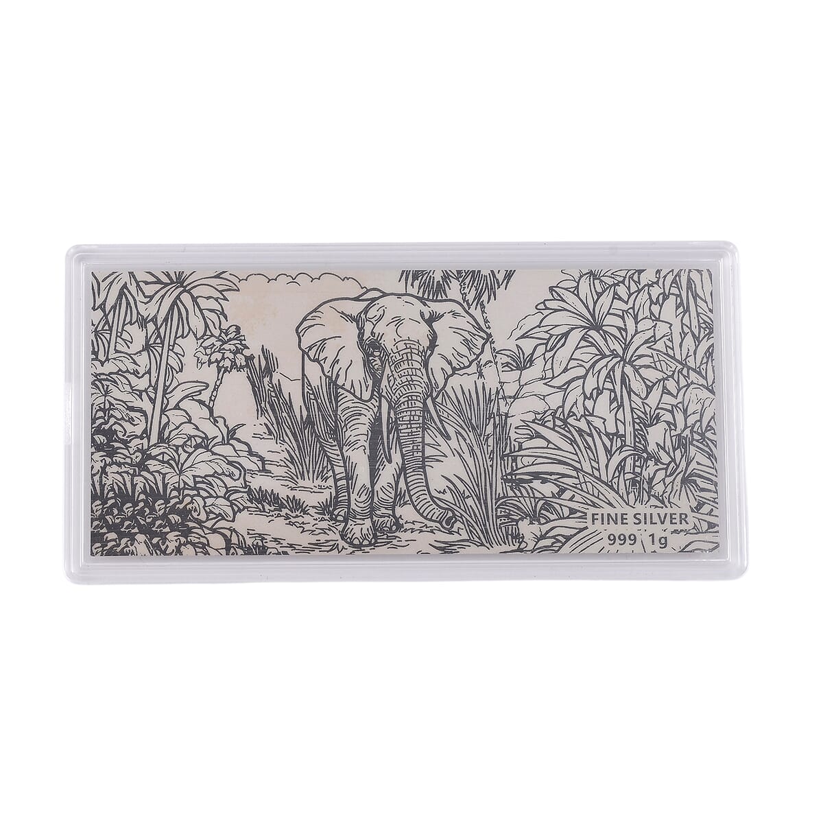 999 Fine Silver Elephant Sheet 103mmx49mm (1g) image number 0