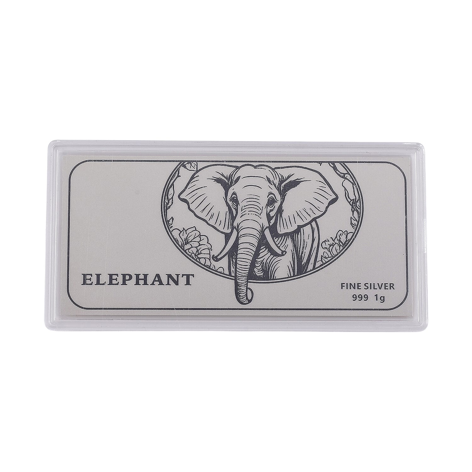 999 Fine Silver Elephant Sheet 103mmx49mm (1g)