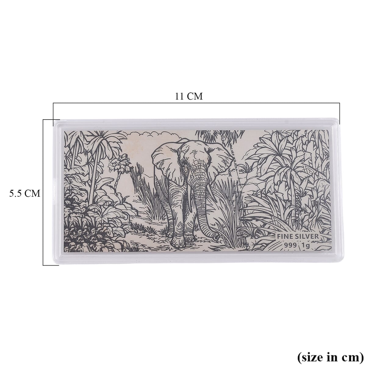999 Fine Silver Elephant Sheet 103mmx49mm (1g) image number 4