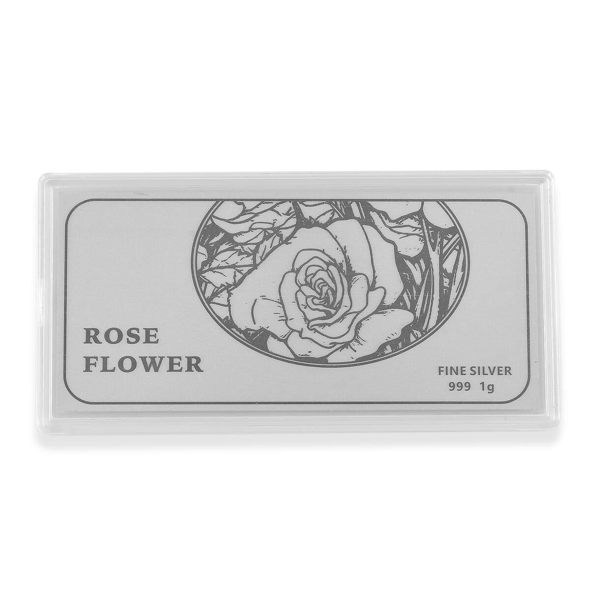 999 Fine Silver Rose Sheet 103mmx49mm (1g) image number 3