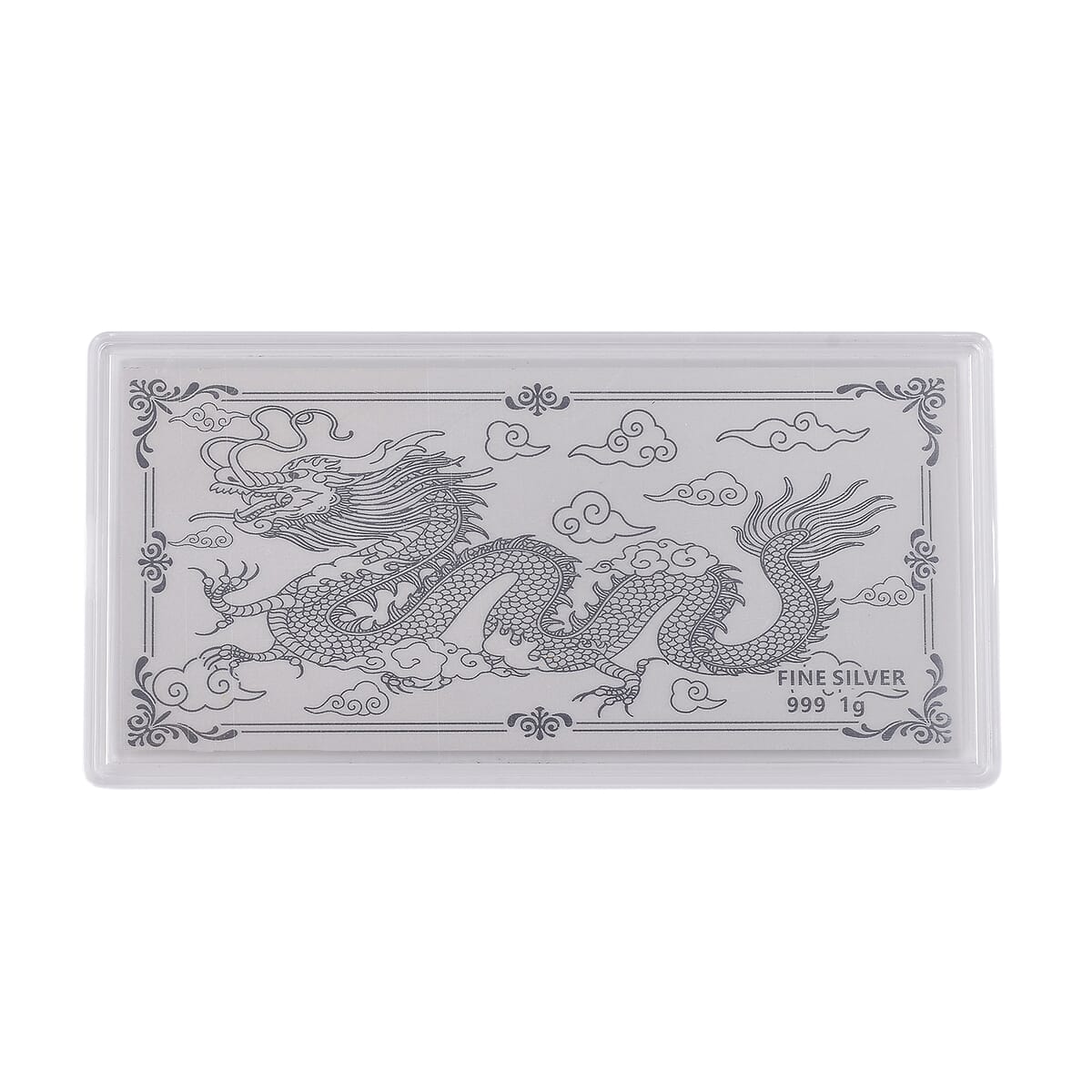 999 Fine Silver Dragon Sheet 103mmx49mm (1g) image number 0