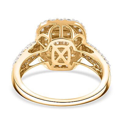 14K Yellow Gold Natural Yellow and White Diamond Ring (Size 10.0) 1.00 ctw