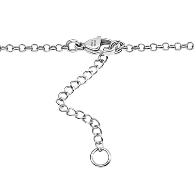 Karis Verde Onyx 51.90 ctw Heart Necklace 18 Inches in Platinum Bond