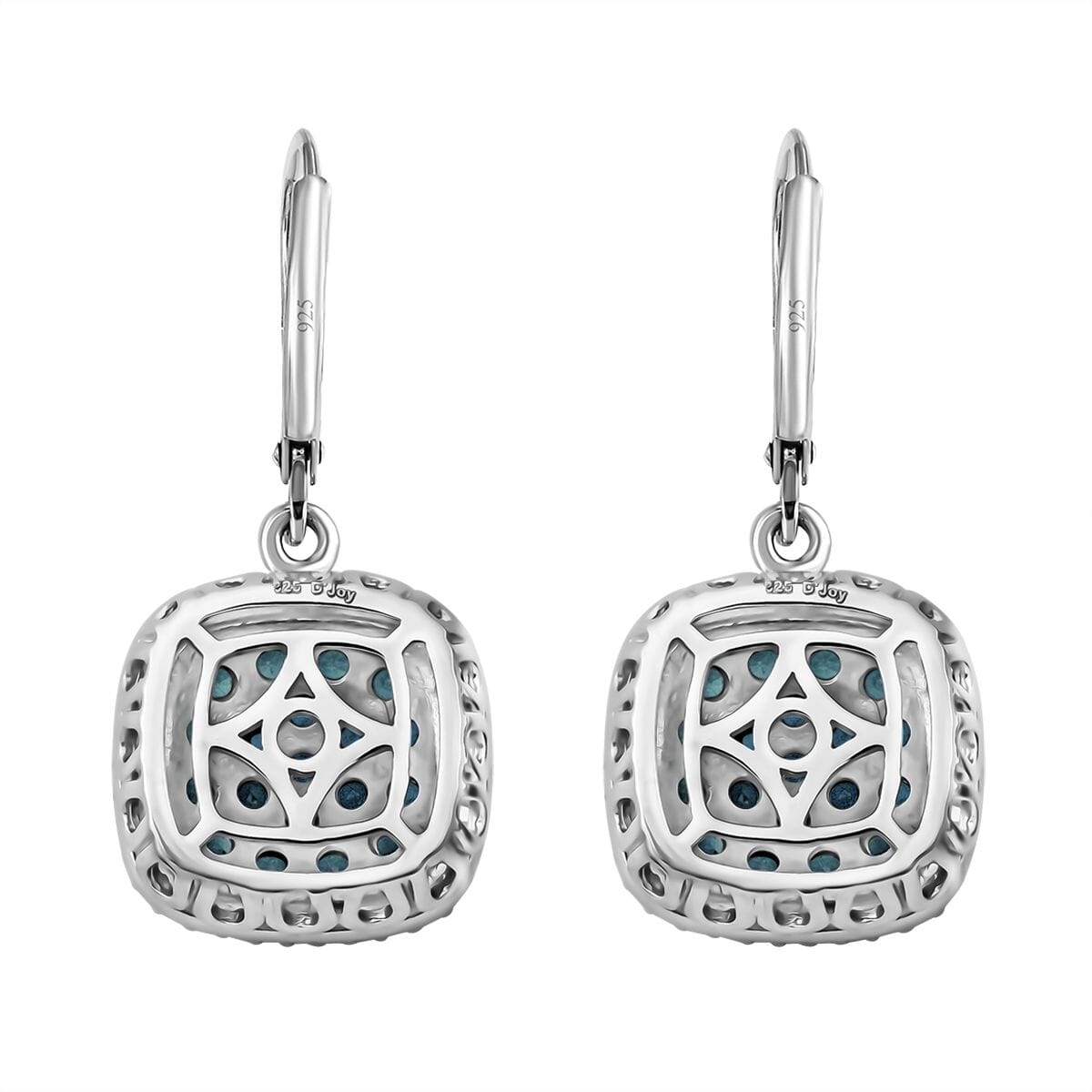 Kagem Zambian Emerald and White Zircon 2.65 ctw Blush Blossom Earrings in Rhodium Over Sterling Silver image number 4