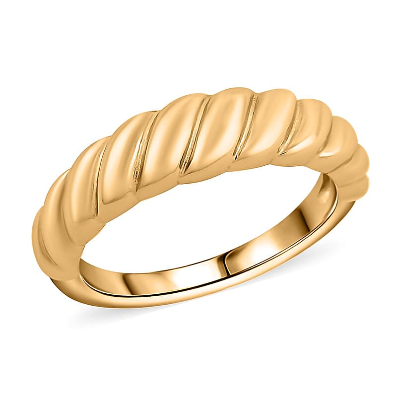 EverTrue Bronzella Collection Twisted Rope Ring in 18K YG Plated Bronze (Size 10.0)