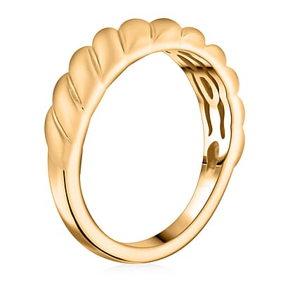 EverTrue Bronzella Collection Twisted Rope Ring in 18K YG Plated Bronze (Size 10.0)