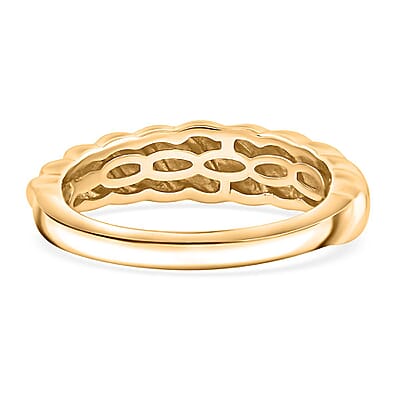 EverTrue Bronzella Collection Twisted Rope Ring in 18K YG Plated Bronze (Size 10.0)