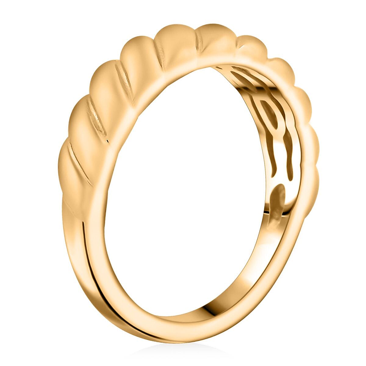 EverTrue Bronzella Collection Twisted Rope Ring in 18K YG Plated Bronze (Size 7.0) image number 3