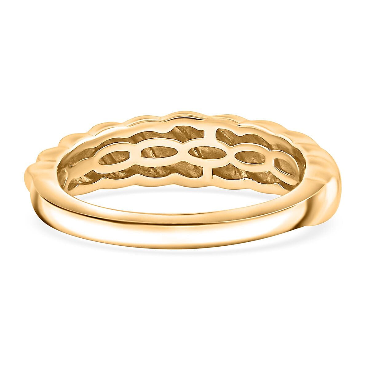 EverTrue Bronzella Collection Twisted Rope Ring in 18K YG Plated Bronze (Size 7.0) image number 4