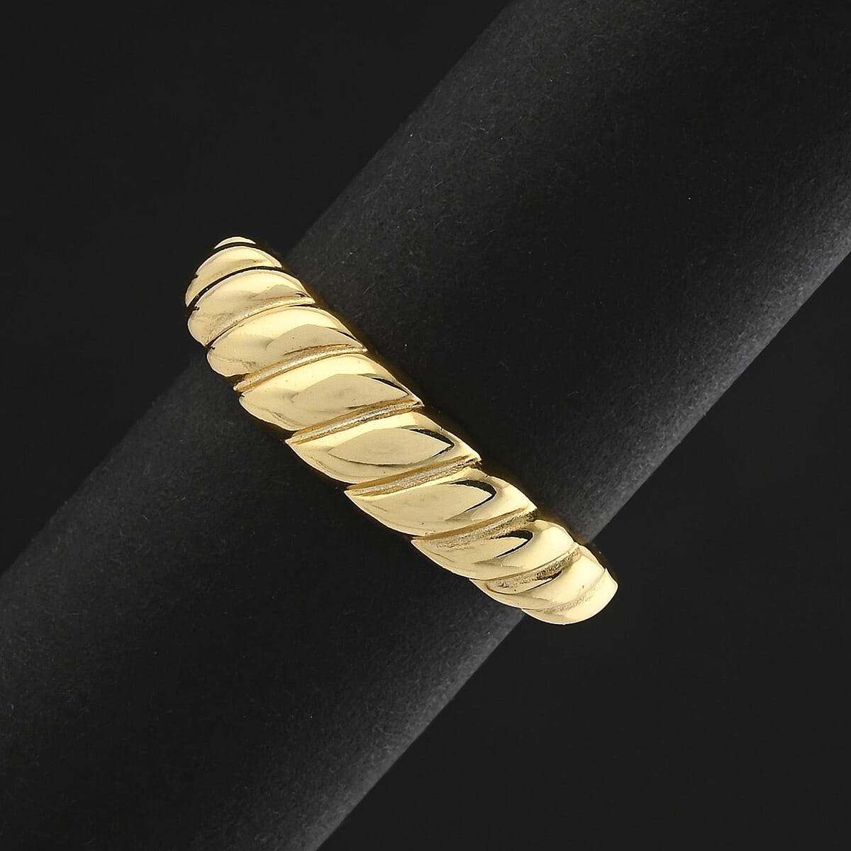 EverTrue Bronzella Collection Twisted Rope Ring in 18K YG Plated Bronze (Size 8.0) image number 1