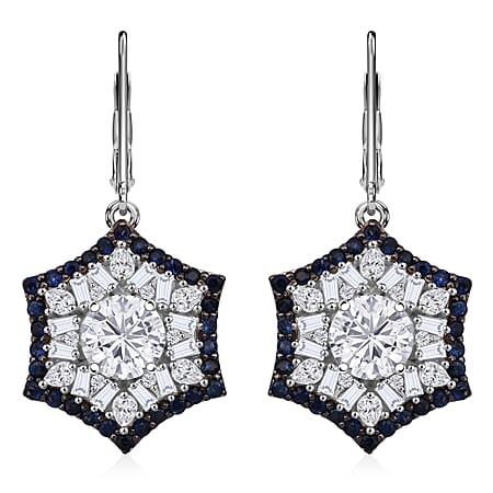 Moissanite & Ceylon Blue Sapphire - Product card gallery slide 1 (10178043576633)