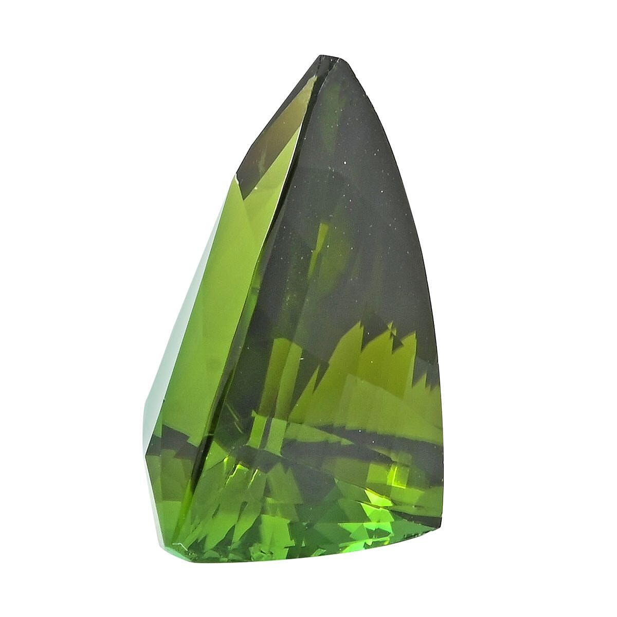 Certified & Appraised AAAA SAPO Green Tourmaline (Fancy Free Size) 6.50 ctw image number 1