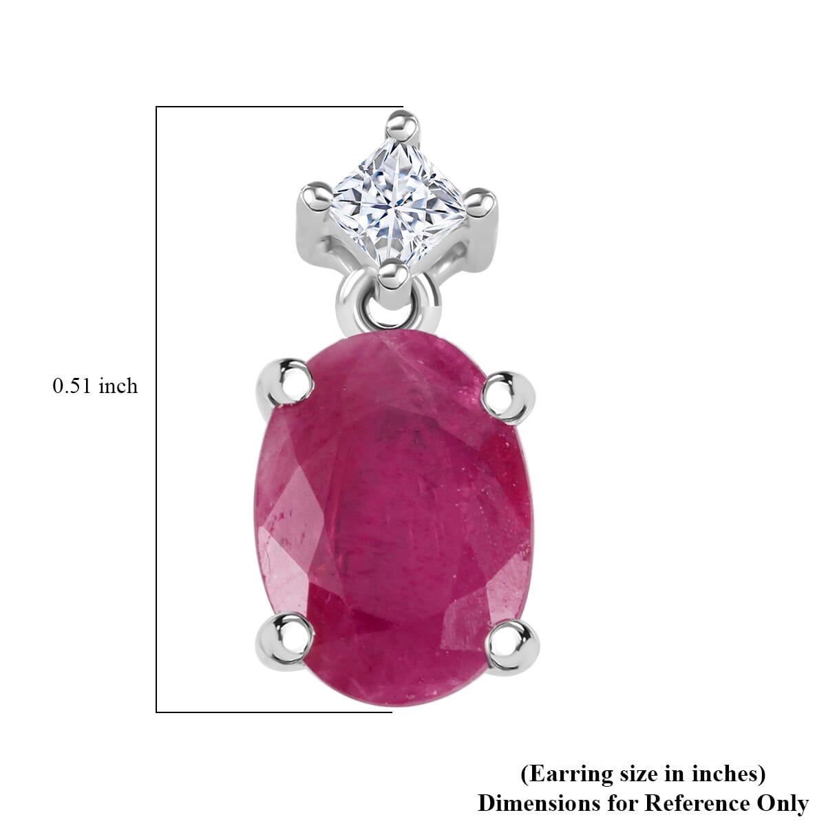 Rhapsody AAAA Royal Ruby and E-F VS Diamond 1.80 ctw Earrings in 950 Platinum  image number 4