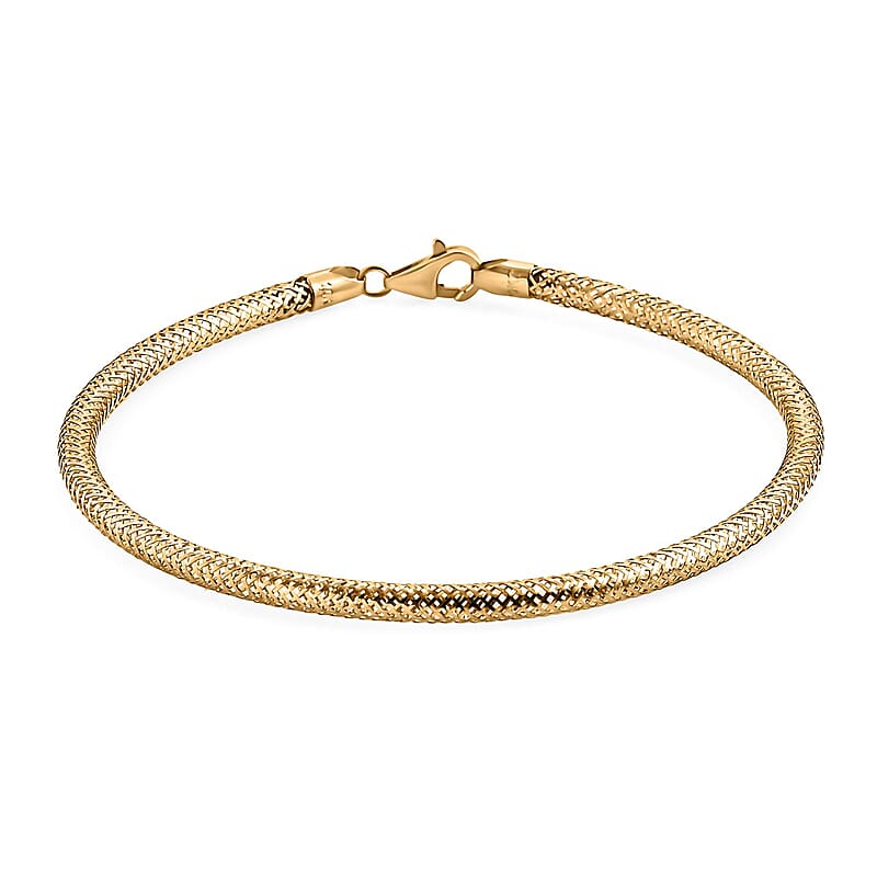 Snake Textured Bracelet in 10K Yellow Gold (7.25 In) 1.57 Grams