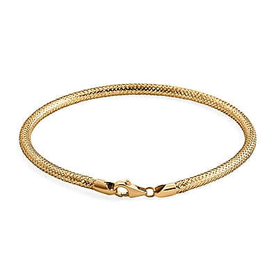 Snake Textured Bracelet in 10K Yellow Gold (7.25 In) 1.57 Grams
