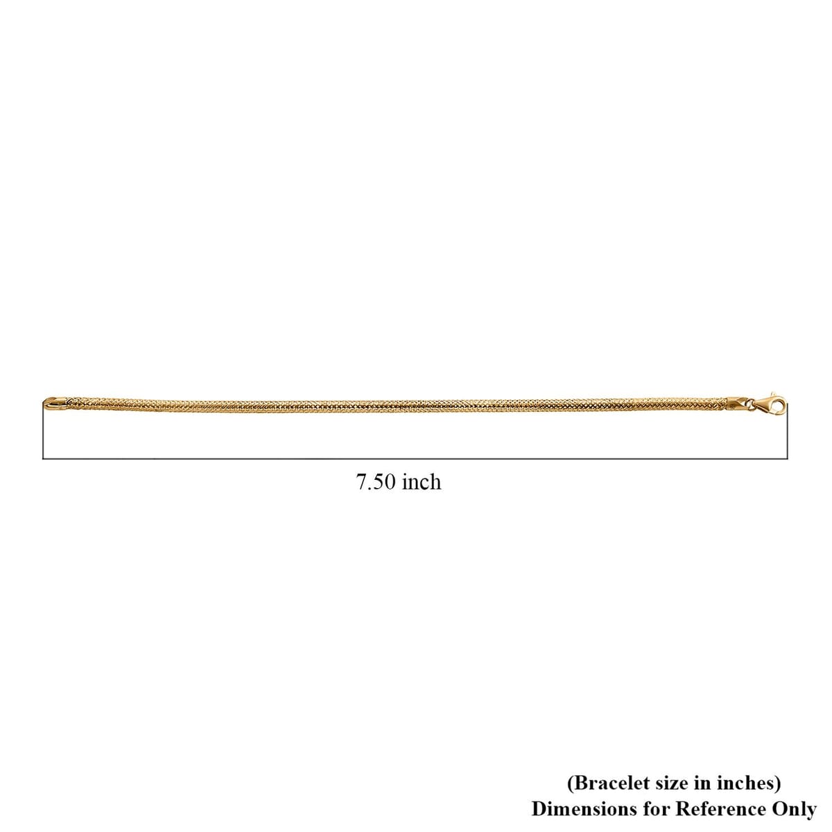 Snake Textured Bracelet in 10K Yellow Gold (7.25 In) 1.57 Grams image number 5