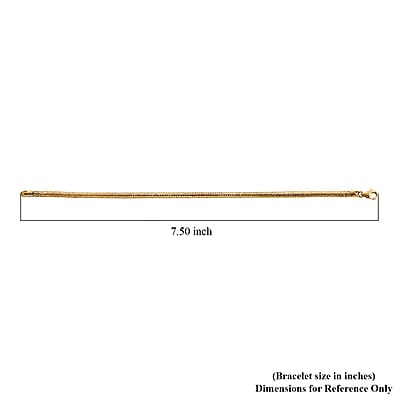 Snake Textured Bracelet in 10K Yellow Gold (7.25 In) 1.57 Grams