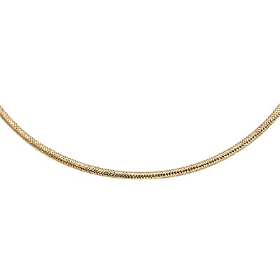 Snake Textured Chain Necklace in 10K Yellow Gold 3.10 Grams 18 Inches