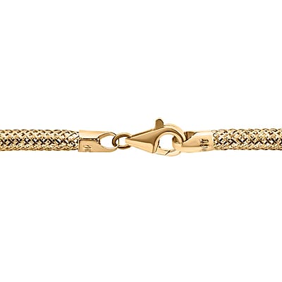 Snake Textured Chain Necklace in 10K Yellow Gold 3.10 Grams 18 Inches