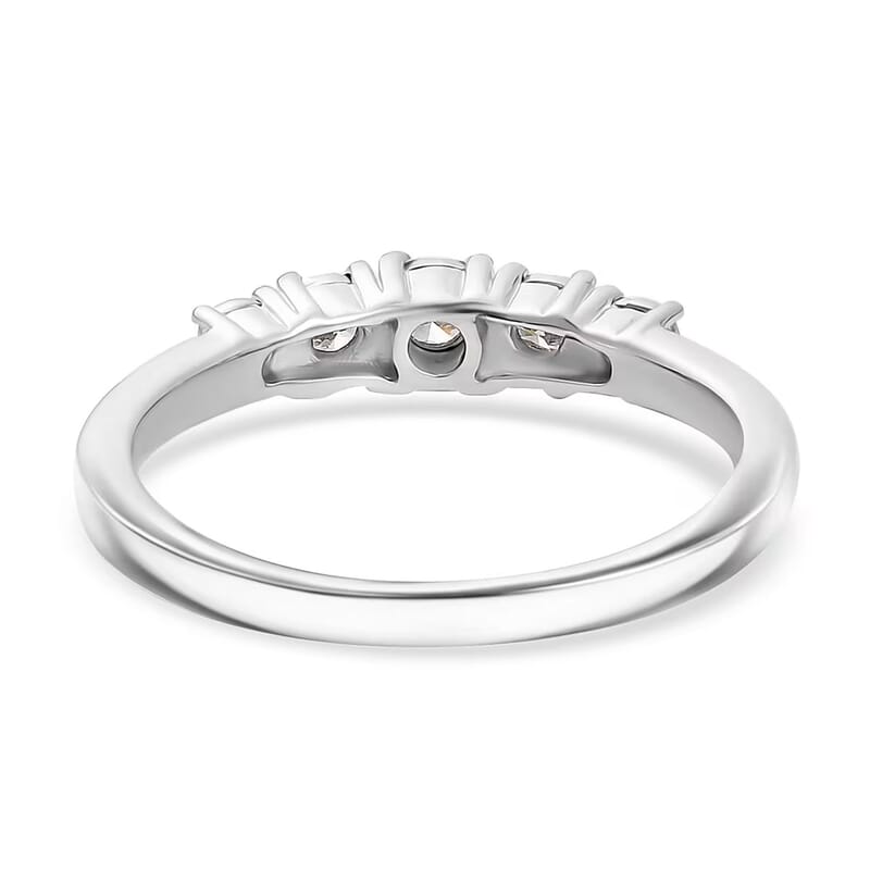 Luxuriant Lab Grown Diamond G-H SI 0.20 ctw Ring in Rhodium Over Sterling Silver (Size 10.0)