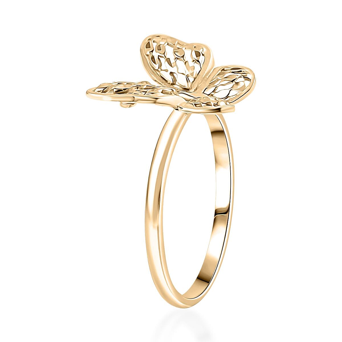 Butterfly Ring in 10K Yellow Gold (Size 6.0) 2.30 Grams image number 3