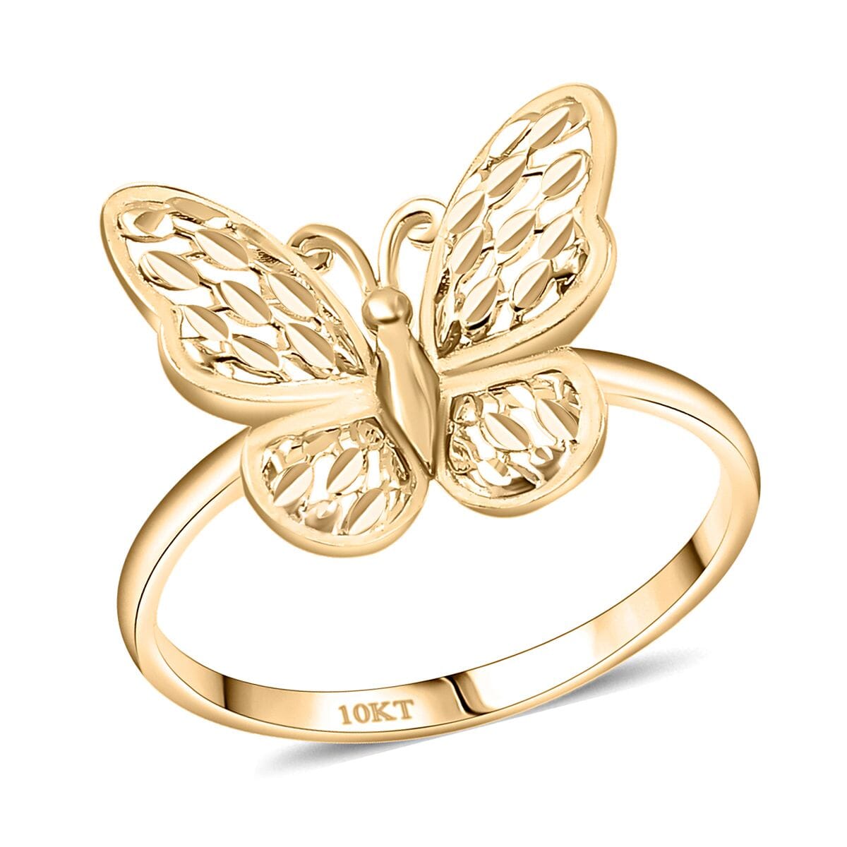 Butterfly Ring in 10K Yellow Gold (Size 7.0) 2.30 Grams image number 0