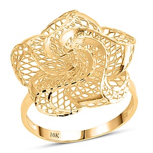 Blooming Flower Ring in 10K Yellow Gold (Size 10.0) 2.30 Grams