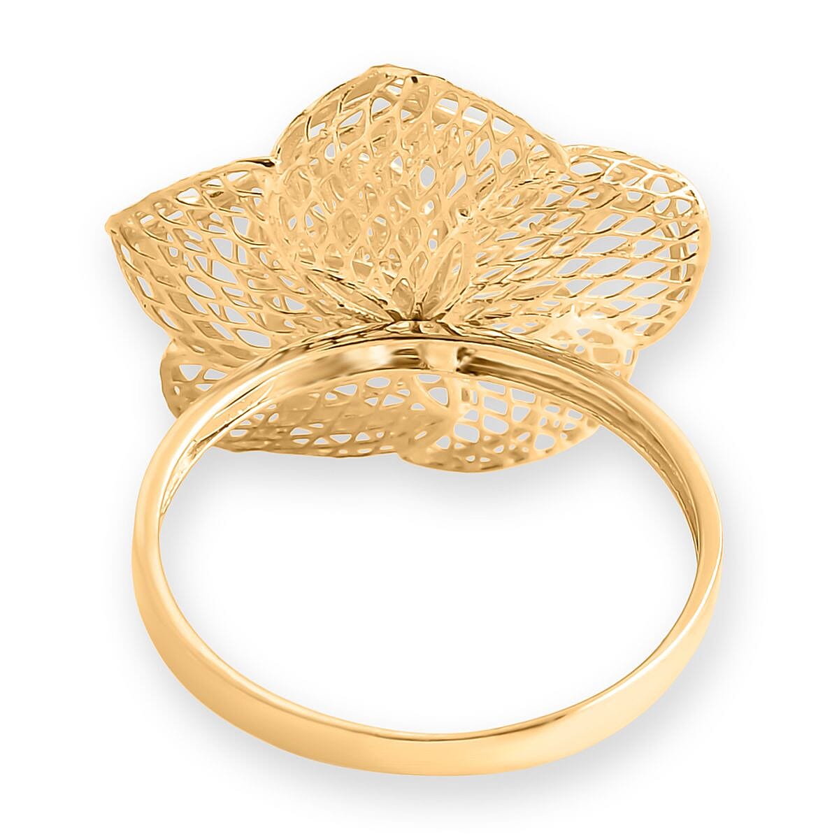 Blooming Flower Ring in 10K Yellow Gold (Size 6.0) 2.30 Grams image number 4