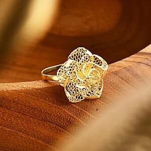 Blooming Flower Ring in 10K Yellow Gold (Size 7.0) 2.30 Grams