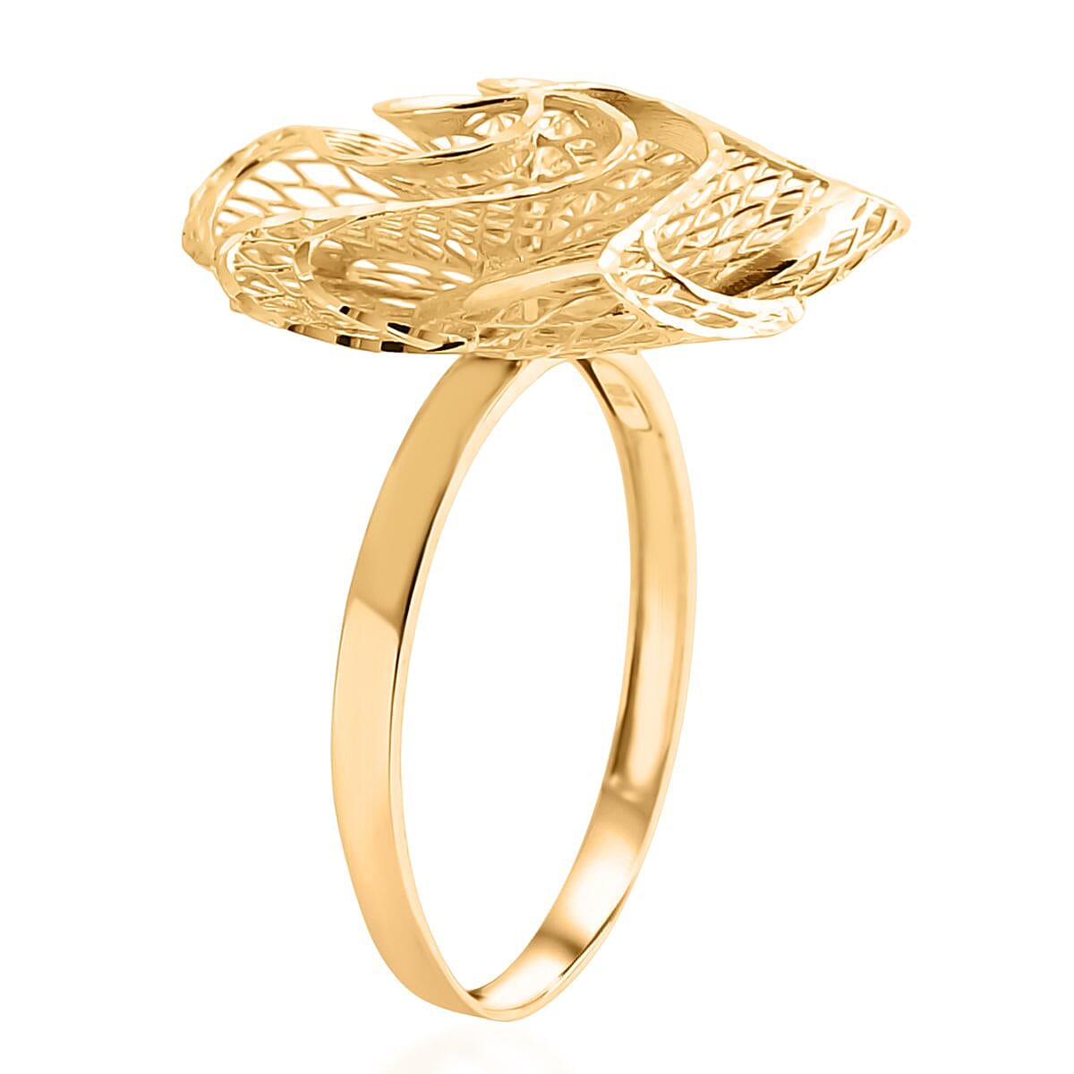 Blooming Flower Ring in 10K Yellow Gold (Size 9.0) 2.30 Grams image number 3