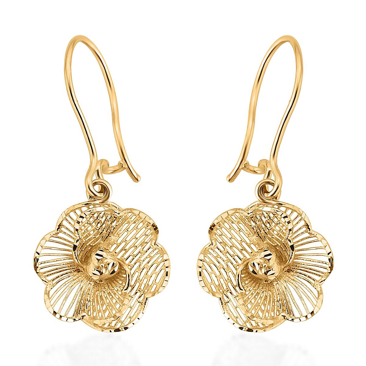 Blooming Flower Earrings in 10K Yellow Gold 1.25 Grams image number 0