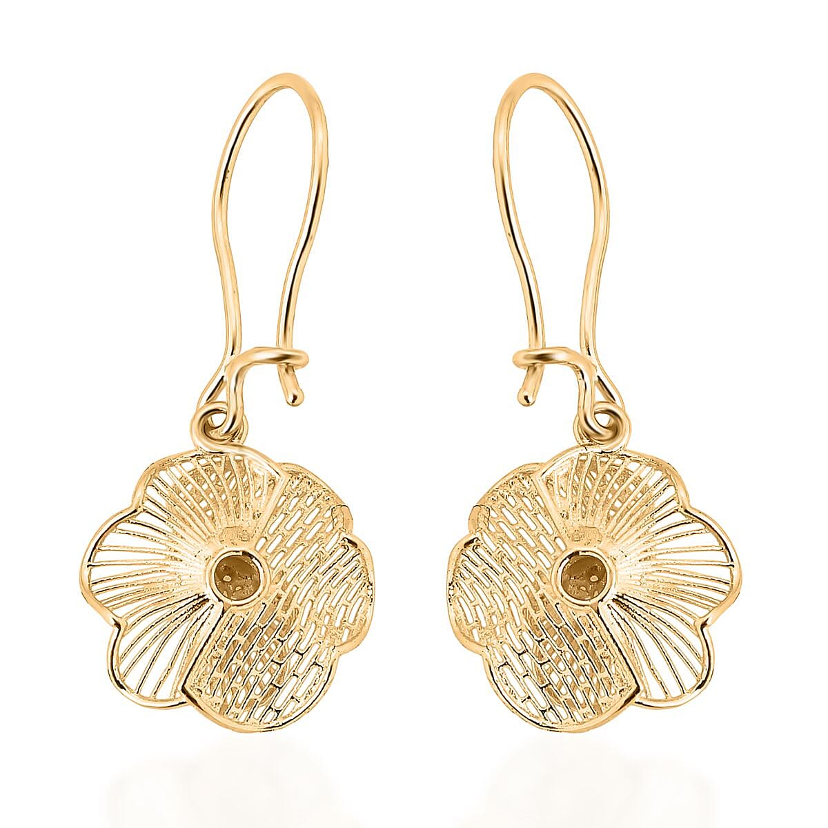 Blooming Flower Earrings in 10K Yellow Gold 1.25 Grams image number 3