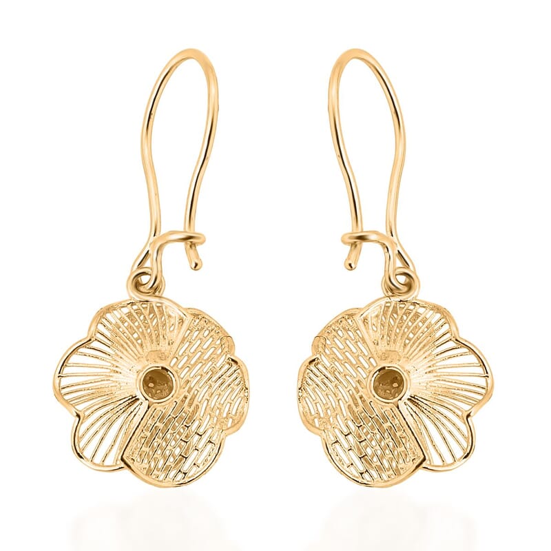 Blooming Flower Earrings in 10K Yellow Gold 1.25 Grams