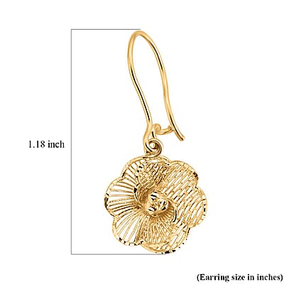 Blooming Flower Earrings in 10K Yellow Gold 1.25 Grams